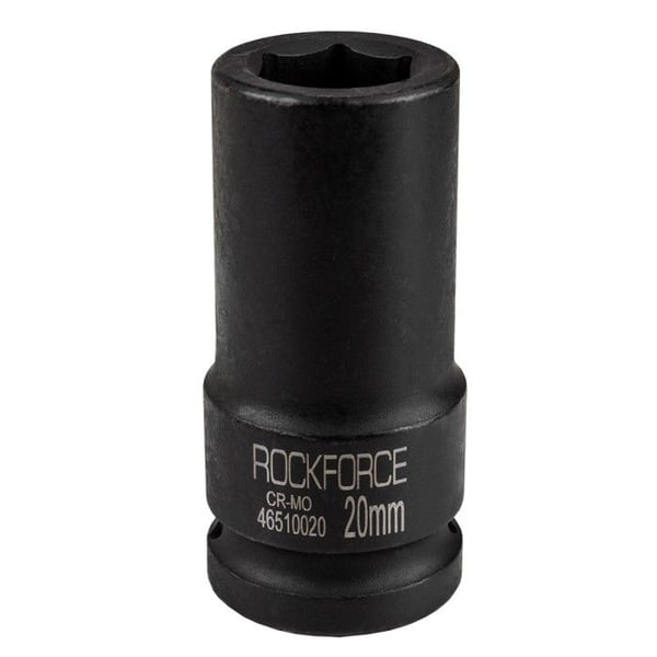 Djup slagnyckel - Rockforce - 23 mm - 3/4" - 6-kantig - Solid och robust - 0,42 kg