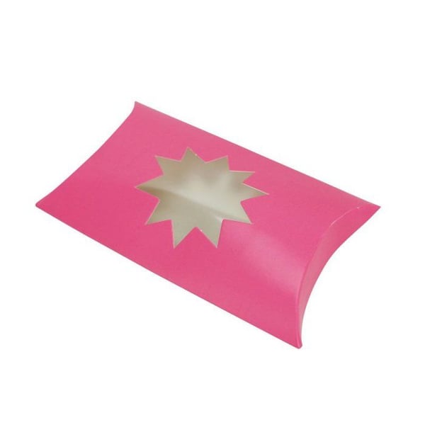 MégaCréa DIY - Fluorescerande pappask med fönster 12cm 3 stycken