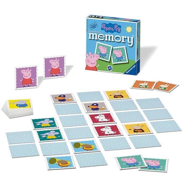 Peppa Pig Memory Game - Ravensburger - Mini Card Game - 48 Memory Picture Cards