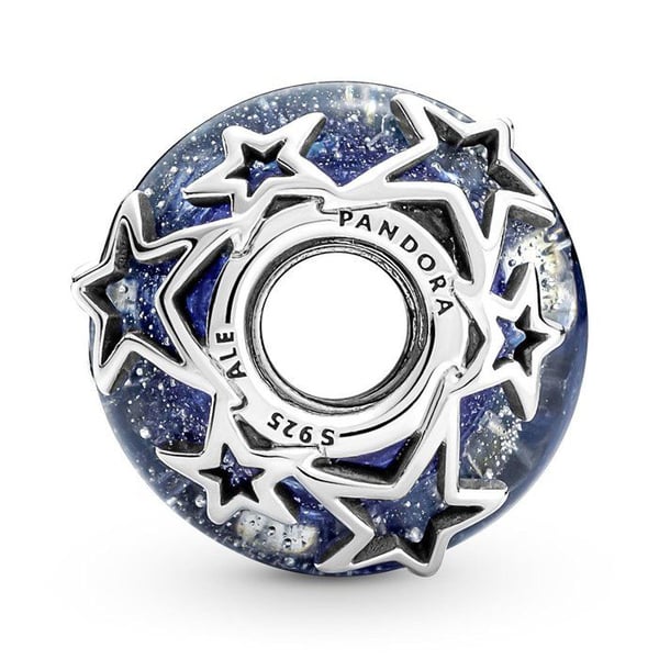Hänge Dam - PANDORA - 790015C00 - Äkta Silver 925/1000 - Blå Glas - Elegant