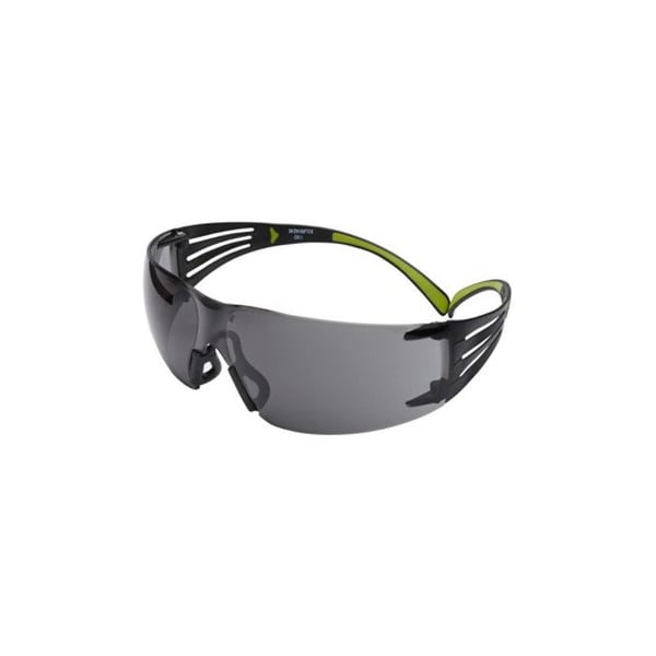 3M™ SecureFit™ 400 Skyddsglasögon, svart/grön ram, rep- och dimfri, grå lins