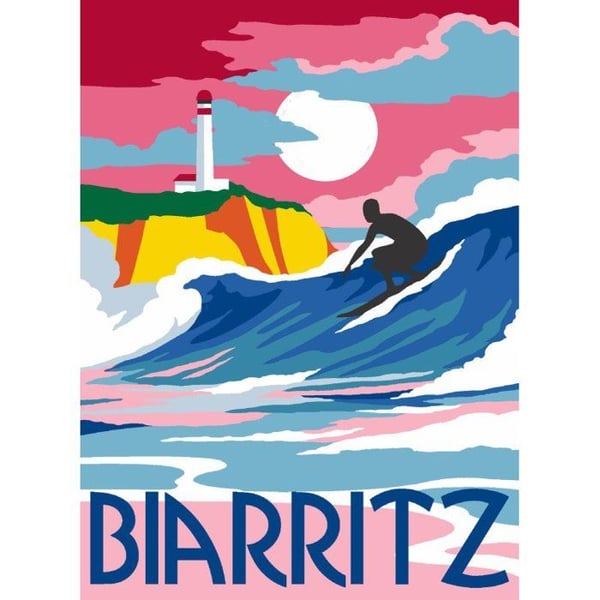 Margot - Canevas Margot Biarritz 40x30cm