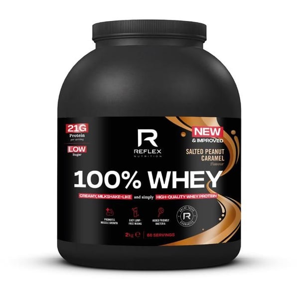 Reflex 100% Whey Protein 2 kg, saltad jordnötskaramell