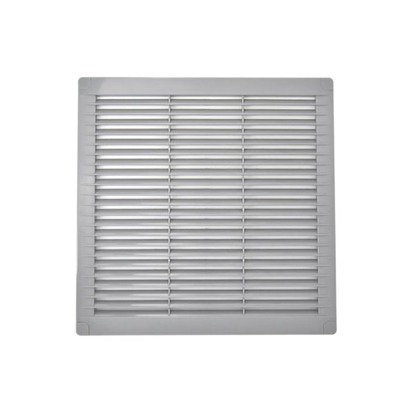 Ruta för ventilationsgaller med uttag och myggnät 300x300x7mm grå ABS