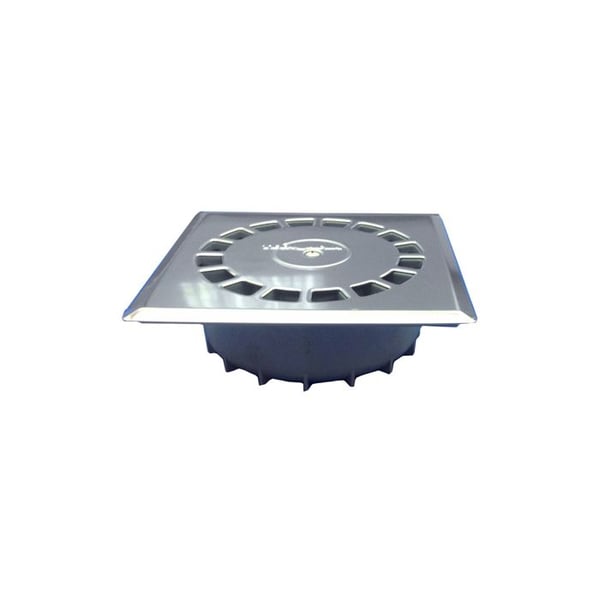 Vertikal standard siphon i rostfritt stål, PVC-dränering, T-88 I 10 X 10 Cm. 117 X 117 X 44 Mm / ø40 Mm