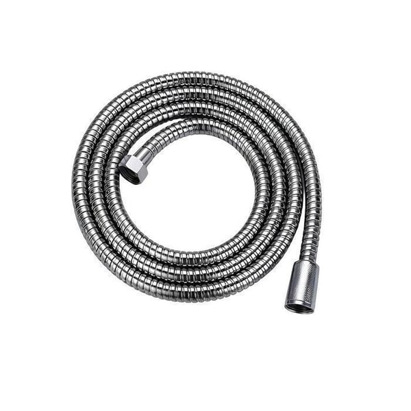 Duschslang - AVIZAR - 2,5 m - Spiralformad - Silvermetall - Läckagesäker