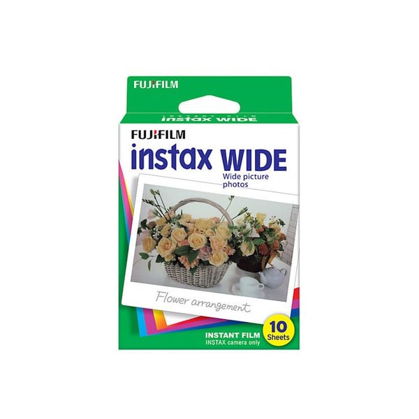 Film Instax Wide - FUJI - Pack 1x 10 bilder - Sensibilitet 800 ISO - Landskapsformat - Kompatibel med Instax Wide