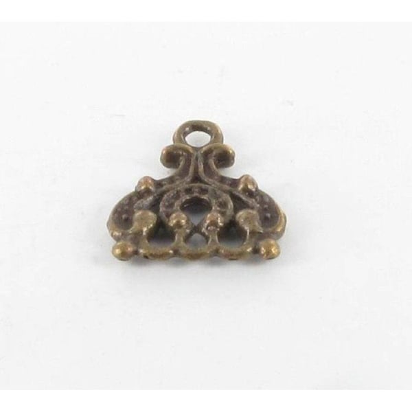 MégaCréa - Hängeberlock Divider prydd 14mm Brons (10 stycken)