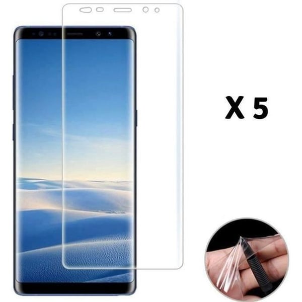 Skydd till skärm - Phonillico® - Samsung Galaxy NOTE 8 - Paket med 5 filmer - Premium plast - Ultra tunn