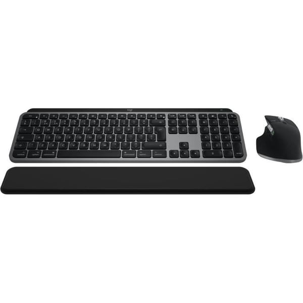 Tangentbord och Mus - LOGITECH - MX Keys S Kombinationspaket - Bakgrundsbelyst - Bluetooth - Rymdgrå