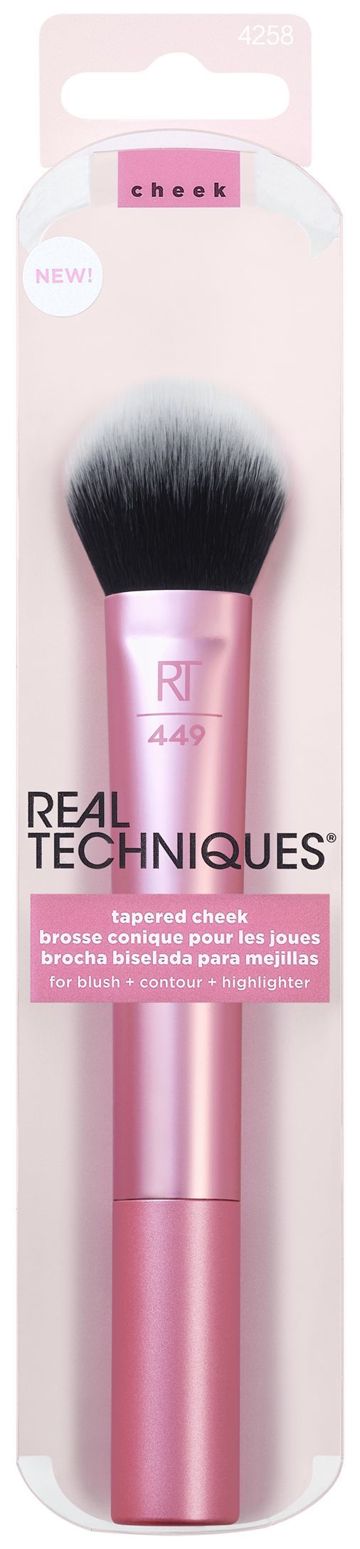 Taperad kindmakeupborste