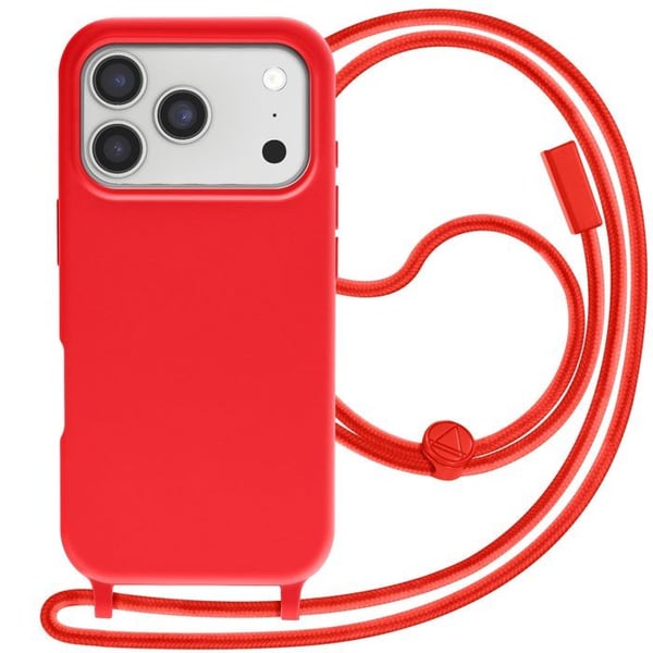 Skal för iPhone 17 Pro Serie Soft Touch med Röd Nackrem