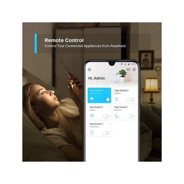 Mini smart plug - TP-Link - Tapo P100 - Pack of 2 - Wi-Fi - Röstkontroll