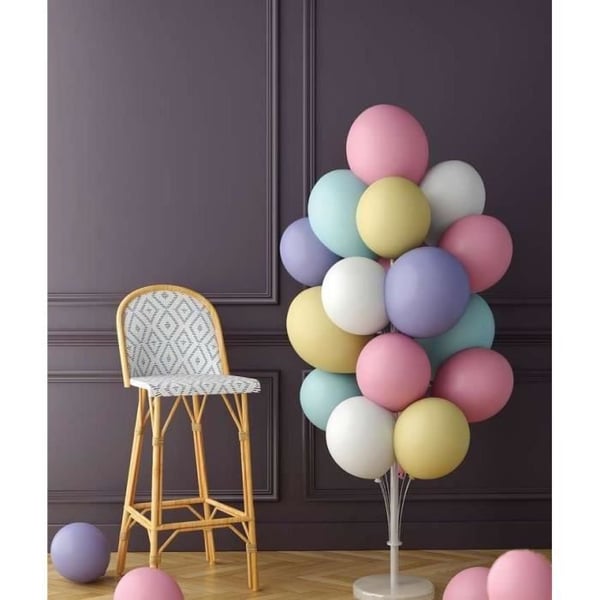 Festdekoration - PTIT CLOWN - Ballonträd 160 cm - Transparent - För 19 ballonger - Plast