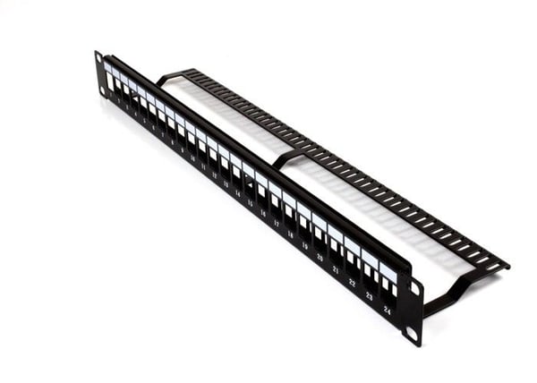 Patchpanel Rack 1u Tom 24 portar Slim Utp Lapara Nätverk