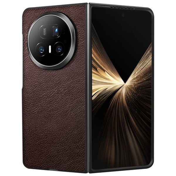 Skal - AVIZAR - Honor Magic V5 - Styv - Texturerad läderlook - Mörkbrun