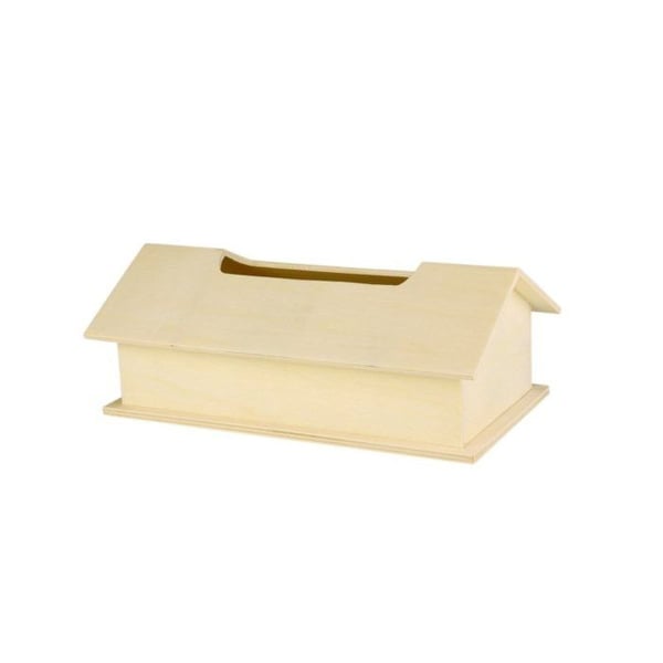 MégaCréa DIY - Trä näsdukshållare hem 27.7 x 14 H 11 cm