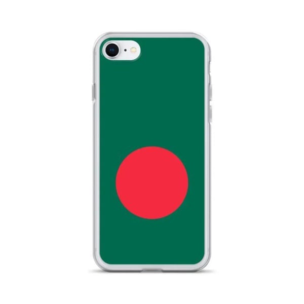 Telefonfodral – Bangladesh Flagga – Kompatibel med iPhone 7 Plus – Mjukt Fodral – Stöttålig och Chockresistent - Silikon - Pixelforma