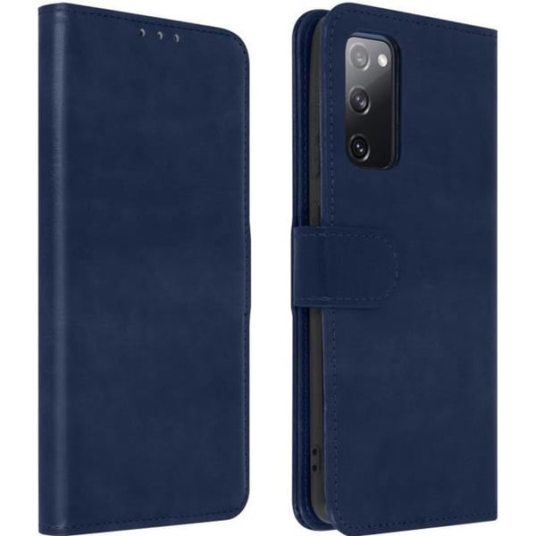 Hölster för Samsung Galaxy S20 FE - AVIZAR - Vintage Folio - Mjuk - Magnetisk - Blå