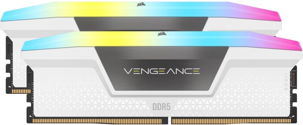 RAM-minne - CORSAIR - CMH32GX5M2B6000Z30W - 32 Go 2x 16 Go - VENGEANCE RGB DDR5 Vitvarmeavledare - 6000MT/s - DIMM - CL 30