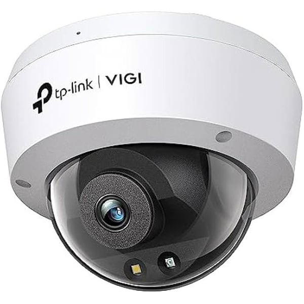 TP-Link VIGI 5MP Full-Colour Dome Nätverkskamera, 120 DB WDR, AI Detektion, IK10 Vandalbeständig, IP67, H.265+, Integrerad Mikrofon,
