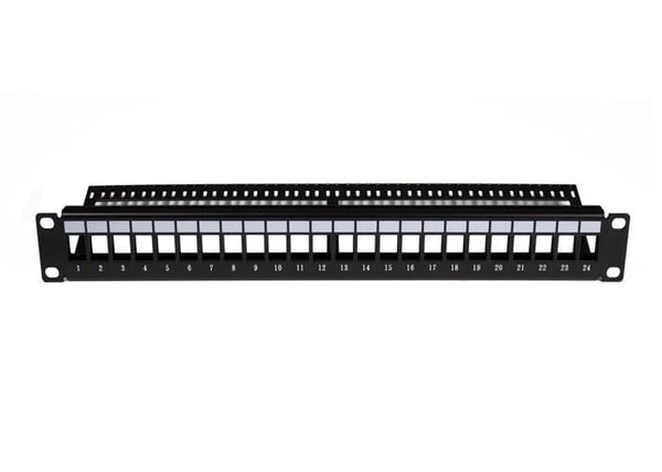 Patchpanel Rack 1u Tom 24 portar Slim Utp Lapara Nätverk