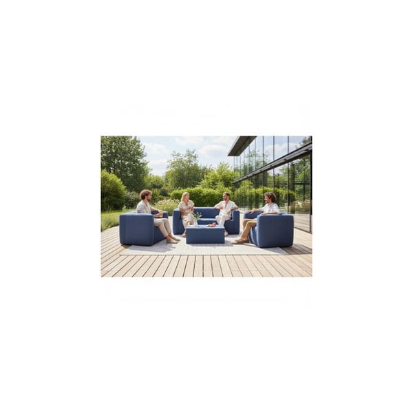 Inflatable soffa 5 platser - Terrakotta - Inomhus och utomhus - Blå