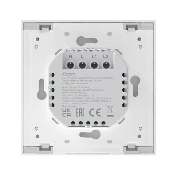 Väggbrytare - AQARA - WS-EUK04 - Vit - ZigBee 3.0 - 2 knappar