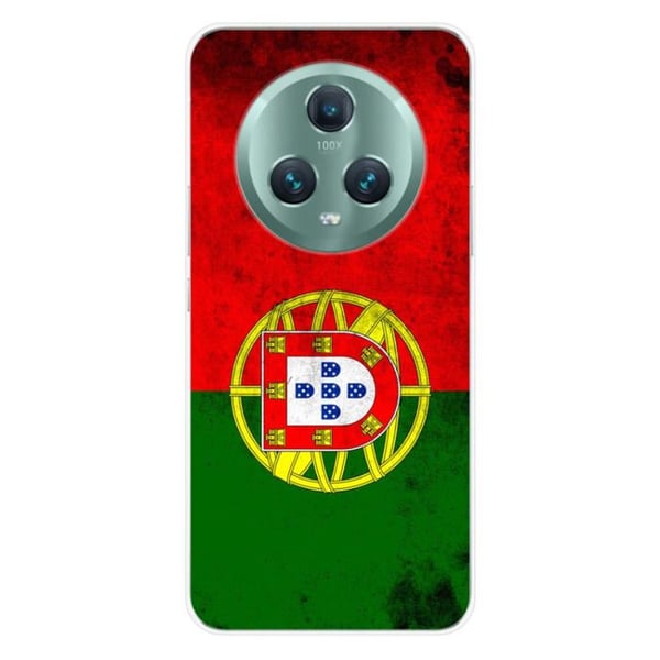 1001Coques - Silikonfodral kompatibelt med Huawei Honor Magic 5 Pro 5G - Mönster med Portugals flagga - Originaldesign tryckt i Frankrike