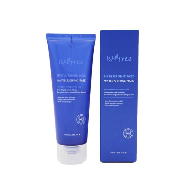 Ansigtsmaske - ISNTREE - Hyaluronsyre Vand Søvnmaske - 100ml - Uden alkohol - Tør hud
