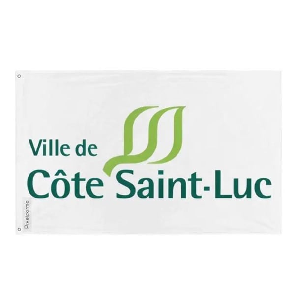 Côte-Saint-Luc Flagga – 96 x 144 cm – Hållbar Polyester – 2 Metallöglor – Inomhus / Utomhus – Pixelforma