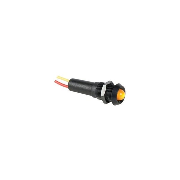 Gul LED-lampa 24v - Svart hölje