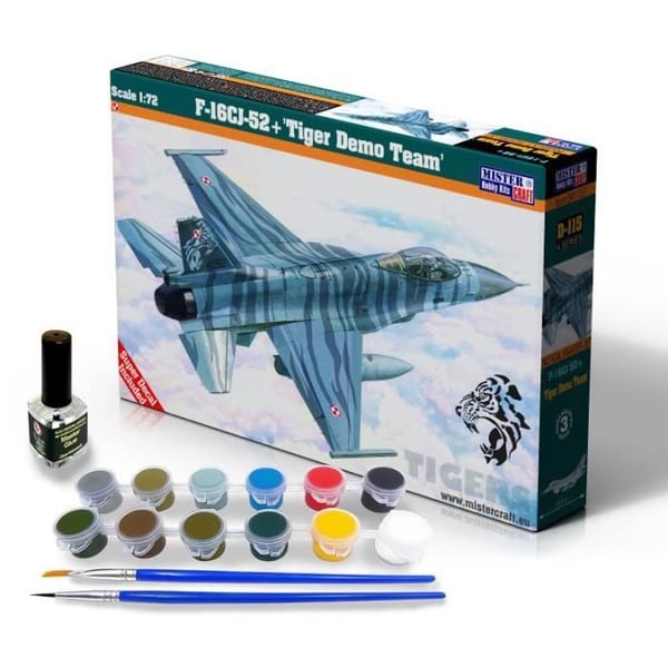 Jaktfly F-16CJ-52 med Tiger demonstrationslag - Märke MISTERCRAFT