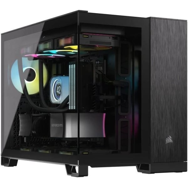 PC-chassi - CORSAIR - CC-9011287-WW - 2500X - mATX - PC-chassi - Svart/Obsidian Aluminium