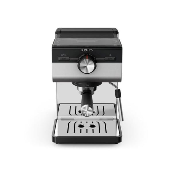 Manuell Espresso Kaffeapparat Krups Authentic+ XP384E10 2 L 15 bar med mjölkskummare