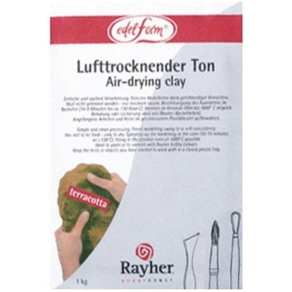 Lera som torkar i luften, 1kg, mörkbrun