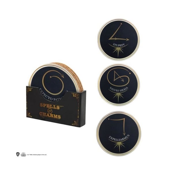 Cinereplicas - Harry Potter - Paket med 4 underlägg för besvärjelser och charmer