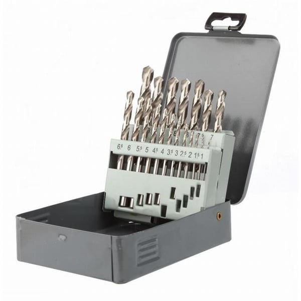 Metallinen 19-osainen HSS hiomakotelo Ø 1-10 / 0,5 mm - DIAGER - 745D