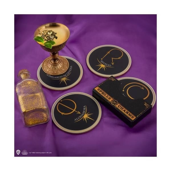 Cinereplicas - Harry Potter - Paket med 4 underlägg för besvärjelser och charmer