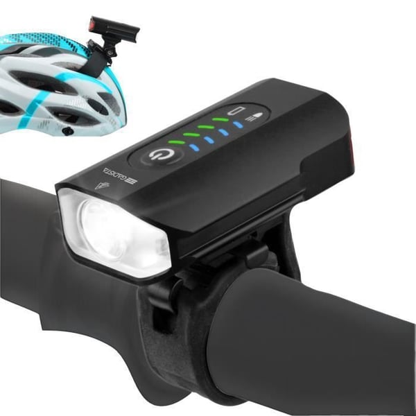 Fram cykelljus och bakre cykelljus integrerad 2in1, USB uppladdningsbar kraftfull LED cykellampa