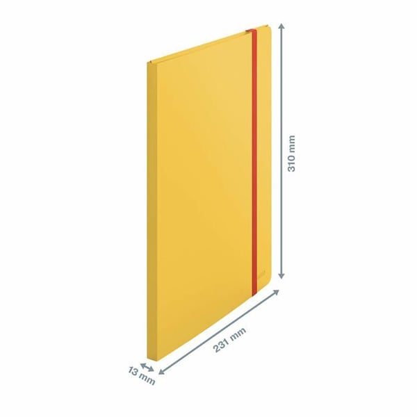 A4 Dokumentbeskytter - Leitz - 46700019 - 20 Lommer - Kapacitet 40 Ark - Gul