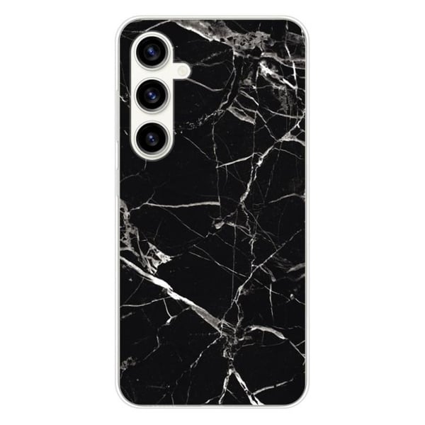 Tryckt silikonfodral som är kompatibelt med Samsung Galaxy S23 FE Marble Black