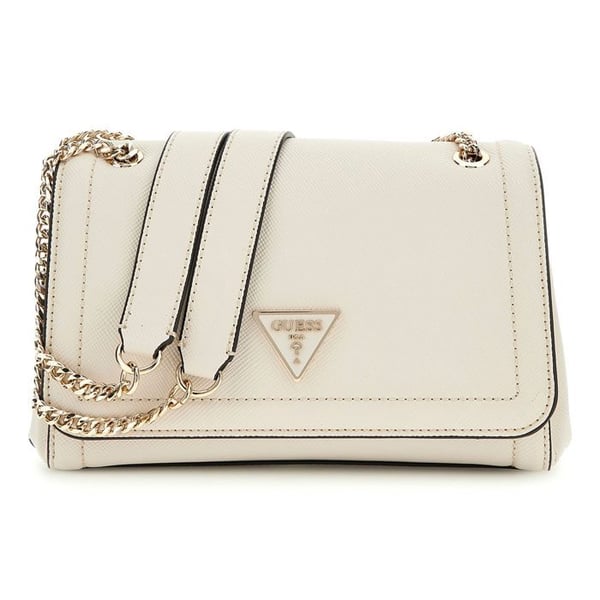 GUESS Beige axelväska för kvinnor - Noelle II Convertible Xbody Flap Bag Bone 310008