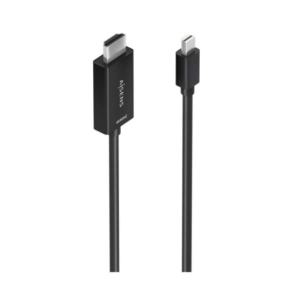 KABEL KONVERTER AISENS MINI DP-M TILL HDMI-M 4K@60HZ SVART 1.5M