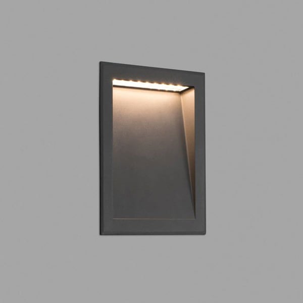 Utomhusvägglampa - FARO - 70900 - Aluminium - SMD LED 6W - IP65 - Mörkgrå