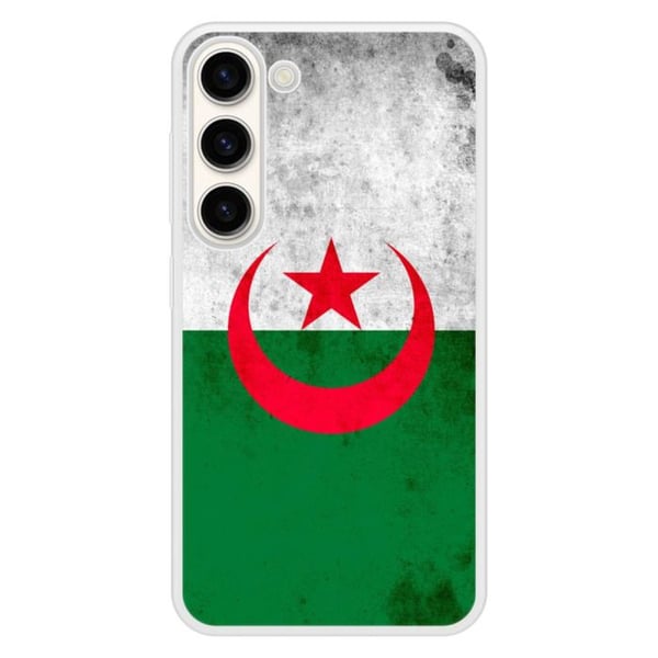 Silikonförstärkt skal med tryck kompatibel med Samsung Galaxy S23 Algeriets flagga