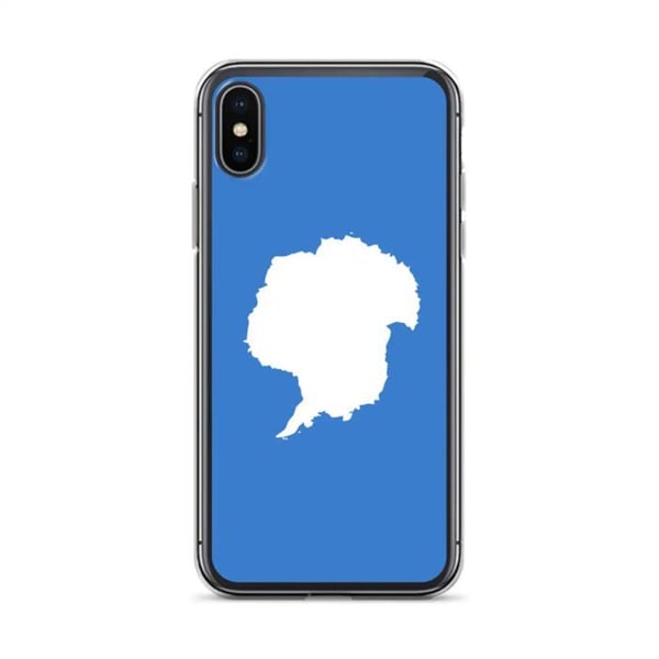 Mobilskal – Antarktisflagga – Kompatibel med iPhone XS – Mjuk fodral – Slitstark och stötresistent - Silikon - Pixelforma