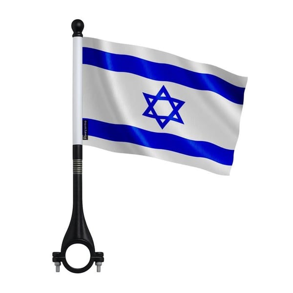 Cykelflagga Israel i polyester – 14 x 21 cm – Cykling Flagga – 10 stycken