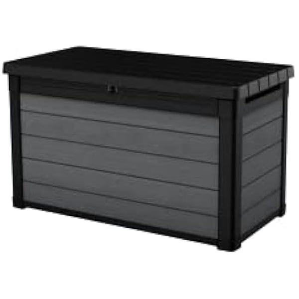 Keter Trädgårdskista 100G - Träeffekt - Grå - 380L - 122,9 x 62,1 x 70,6 cm