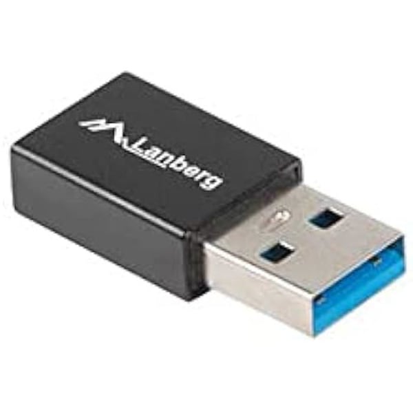 USB-adapter - Lanberg - Typ-C/USB Typ-A - USB 3.1 - Svart - Ansluter datorer och smartphones